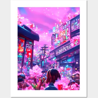 Pink Samurai Street of Love Posters and Art